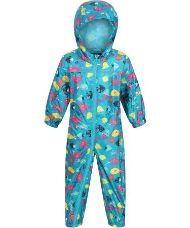 Regatta Kids Puddle Iv All-in-One Suit 48-60 Enamel Sea | Unisex Waterproof Outdoor Coverall - Buy Online on GoSupps.com
