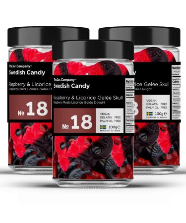 TheJar.Company - Swedish Candy - 18 - Raspberry & Licorice Gel e Skull