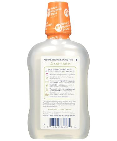Tom's of Maine Children's Natural Fluoride Rinse - Anticavity Alcohol-Free Juicy Mint 16 oz | International Shipping Available - Buy Online on GoSupps.com
