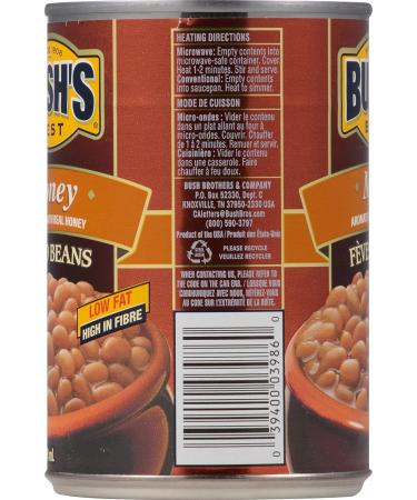 Bush's Best Baked Beans with Honey High Fibre Plant Based Excellent Source of Protein 398 mL 1ct - Buy Online on GoSupps.com