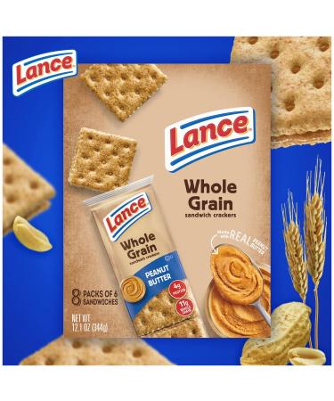 Lance Whole Grain Peanut Butter Sandwich Crackers - 8 Ct Box - Buy Online on GoSupps.com