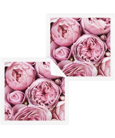 ALAZA 6-Pack Pink Rose & Flower Wash Cloth Set - Soft & Absorbent Cotton Face Cloths - Buy Online on GoSupps.com
