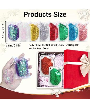 Mermaid Sequins Chunky Glitter Gel - 50ml Holographic Liquid Nail & Eye Glitter - Long Lasting Sparkling Gold - Christmas Party Rave & Festival Makeup - Buy Online on GoSupps.com