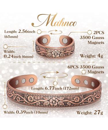 Lymphatic Drainage Ring & Copper Bracelet Set - Magnetic Lymph Detox Jewelry Gift for Women - Buy Online on GoSupps.com