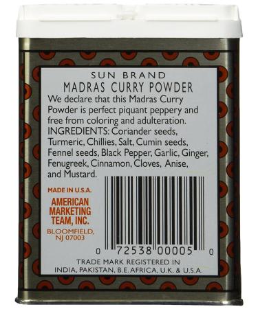 SUN BRAND Madras Curry Powder 4 oz - Pack of 2 | Authentic Indian Spice Blend - Buy Online on GoSupps.com