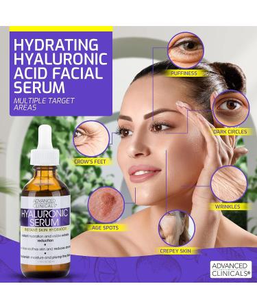 Advanced Clinicals Retinol, Hyaluronic Acid & Vitamin C Serum Set | Anti-Aging Skincare for Women | Brightening, Firming & Hydrating Formula | 1.75 Fl Oz 3pc Set - Buy Online on GoSupps.com