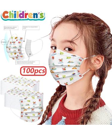 Kids Disposable Face_Mask Children Outdoor Back To School Supplies 3-Ply Breathable Auti-Dust Mouth Nose Protective Covers H-100pcs Kids - Buy Online on GoSupps.com