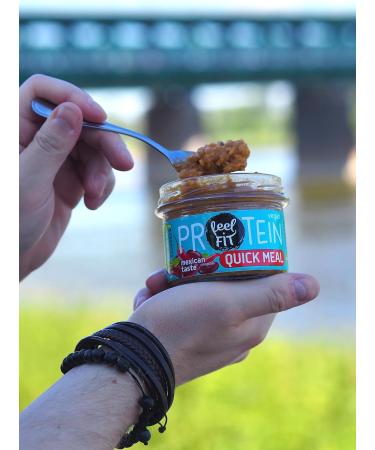 Feel Fit Protein Quick Meal - Vegan Mexican Style Snack | Ready-to-Eat | Pack of 3 (3 x 185g) | International Shipping - Buy Online on GoSupps.com