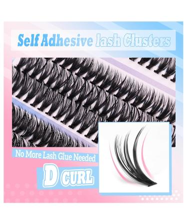 Self Adhesive Eyelashes Kit | 180 Reusable Cluster Lashes - No Glue Mixed Lengths 8-18mm | 30D 40D 50D | Includes Tweezers | International Shipping Available - Buy Online on GoSupps.com