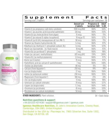 Advanced Prenatal Multivitamin + High Absorption CoQ10 100mg 120 Softgels Pregnancy Support Bundle by Igennus - Buy Online on GoSupps.com