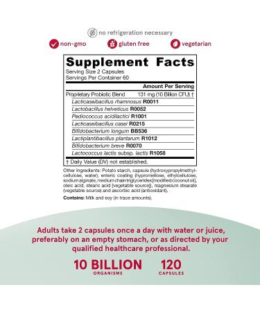 Jarrow Formulas Jarro-Dophilus EPS Probiotic Supplement - 10 Billion CFU - Intestinal & Immune Health - 120 Count - Buy Online on GoSupps.com