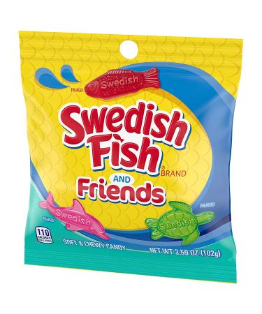 Swedish Fish & Friends Soft Chewy Candy 3.59oz (12 Pack) - Mixed Fruit Assortment - Buy Online on GoSupps.com