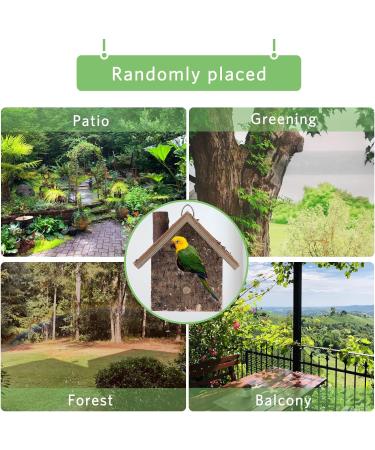 Wooden Bird Nesting Box House - Outdoor Garden Decorative Birdhouse 3.9x3.5x5.9inch - Buy Online on GoSupps.com