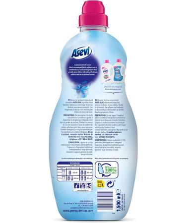 Asevi Fabric Softener 1.5L - 60 Washes | Blue Liquid Laundry Conditioner - Buy Online on GoSupps.com