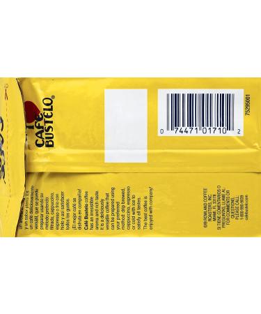 Caf Bustelo Espresso Dark Roast Ground Coffee Brick 6oz (Pack of 12) - Authentic Cuban Coffee - Buy Online on GoSupps.com