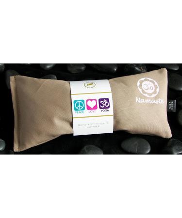 Happy Wraps Namaste Lavender Yoga Eye Pillows - Set of 4 for Stress Relief and Relaxation - Aromatherapy for Meditation and Spa - Tan Cotton Fabric - Buy Online on GoSupps.com