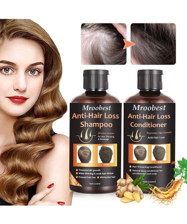 Ginger Hair Growth Shampoo & Conditioner Set | Anti Hair Loss, Promotes Fast Hair Growth, Moisturizes & Strengthens Thin/Damaged Hair - 14.67 oz - Buy Online on GoSupps.com