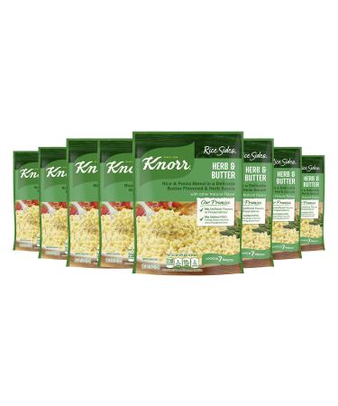 Knorr Rice Sides For a Tasty Rice Side Dish Herb & Butter No Artificial Flavors, No Preservatives, No Added MSG 5.4 oz, Pack of 8 5.4 Ounce (Pack of 8) Herb and Butter