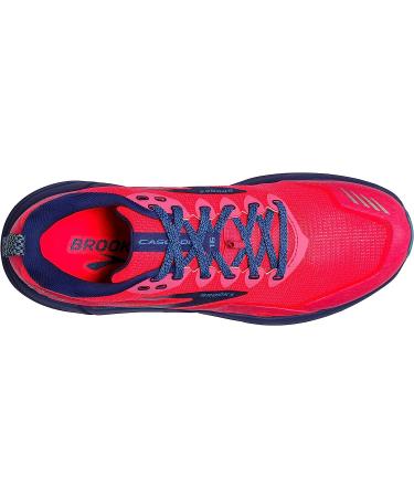 Brooks Cascadia 16 Women's Trail Running Shoe Pink/Flambe/Cobalt 8.5 - Buy Online on GoSupps.com