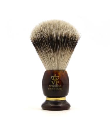 Royal VP Premium shaving brush in finest quality with silvertip badger - synthetic resin handle tortoiseshell