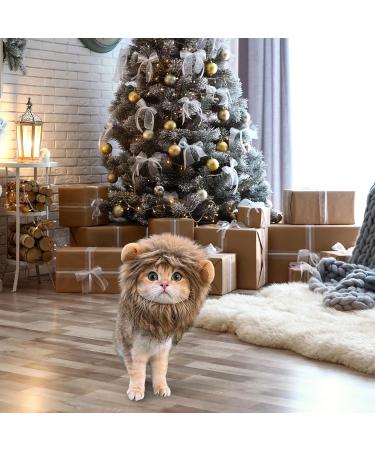 Shop XJKLBYQ Lion Mane Wig - Funny Cat Costumes for Halloween & Christmas | Furry Pet Clothing for Neck Sizes Under 11 Inches - Buy Online on GoSupps.com