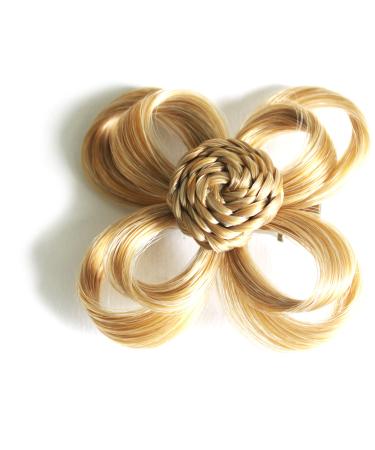 Love Hair Extensions Flower on Crocodile Clip Color M2427 - Sun Blonde/Golden Blonde 1 Pack (1 x 1 Piece)