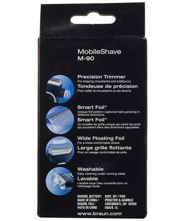 Braun M90 Mobile Electric Shaver with Precision Trimmer - Washable | For Men - Buy Online on GoSupps.com