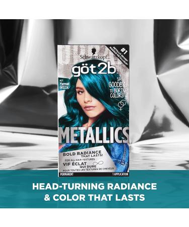 Got2b Metallics M77 Mermaid Green Permanent Hair Color - Vibrant, Long-lasting Dye - Buy Online on GoSupps.com