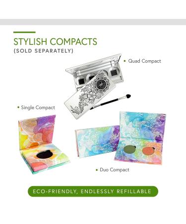 Honeybee Gardens Stylish Refillable Compact for Eye Shadow with Magnetic Closure Original Artwork, 4.5 x 2.5 x 0.5 - Buy Online on GoSupps.com