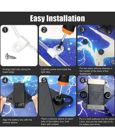Eliteemo LED Skateboard Light - Remote Control Longboard/Shortboard Light | 16 Color Change, Waterproof & Shockproof | Super Bright for Night Display | Perfect Gift for Kids - Buy Online on GoSupps.com