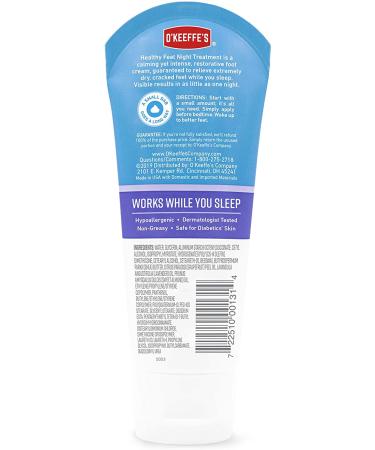 O'Keeffe's Healthy Feet Night Treatment Cream - 3.0 oz | Best Foot Care for Dry Cracked Skin - Buy Online on GoSupps.com