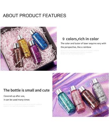 Body Glitter Gel Face Glitter Mermaid Chunky Glitter Hair Glitter Body Festival Glitter Eyeshadow Sequins Glitter for Face Body Eye Hair Nails Makeup Long Lasting Sparkling(Brown) 103#Brown - Buy Online on GoSupps.com