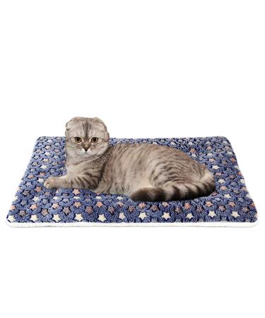 FJWYSANGU Pet Blanket Premium Fluffy Flannel Cushion Soft and Warm Mat for Dogs Cats Small Size Animal Blue Stars Medium Star/Blue