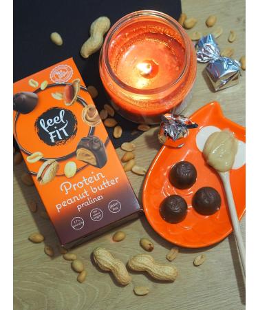 Feel FIT Protein Peanut Butter Pralines - High-Quality Milk Chocolate No Added Sugar 17% Protein Gluten-Free - 66g Pack | Healthy Snack Option - Buy Online on GoSupps.com
