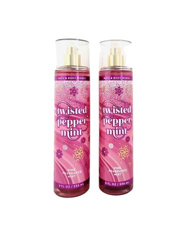 Bath & Body Works Fragrance Mist 2-Pack 8oz Each (Twisted Peppermint)