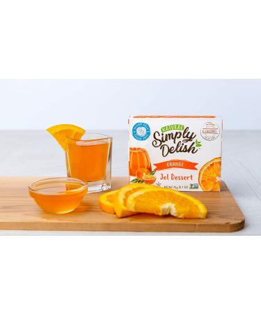  Simply Delish Simply Delish Natural Sugar Free Jelly Dessert - Vegan Gluten Free & Fat Free Orange Flavour - 24 Pack 20g Keto Candy - Buy Online on GoSupps.com