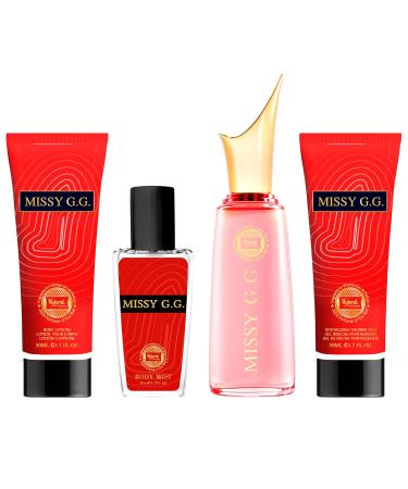 Hybrid & Company Missy Very G.G 4Pcs Gift Set For Women 50ml-Perfume&50ml-Mist&50ml-Bodylotion&50ml-Shower Gel - Buy Online on GoSupps.com