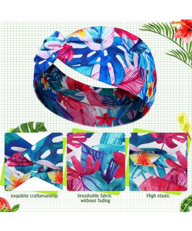10 Pcs Boho Beach Headbands - Floral Vintage Elastic Turban Head Wraps for Women - Buy Online on GoSupps.com
