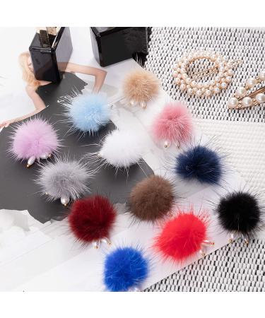 Detachable Nail Art Fluffy Pom Balls - 20pcs Magnetic Base Plush Faux Fur Balls for Elegant 3D Nail Design - Nail Accessories with Pearl Pendants - Buy Online on GoSupps.com
