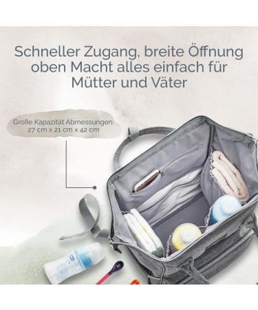 KiddyCare Wrap Backpack - 15 Pockets Durable Baby Wrap High-Quality Maternity Bag with Isotherm Bottle Compartment - Green - Buy Online on GoSupps.com