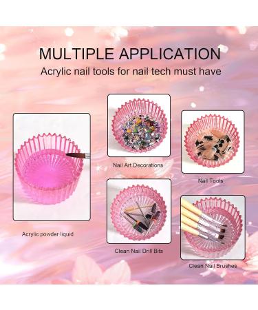 Buy CORFULRA Pink Monomer Dish - Large Dappen Dish for Acrylic Powder Nail Cup & Acetone Remover Holder - International Shipping Available - Buy Online on GoSupps.com