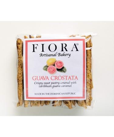 Fiora Crispy Guava Crostata ( Crispy sweet pastry covered with Caribbean Guava Caramel ) 70 g (Box with 10 individual packs)