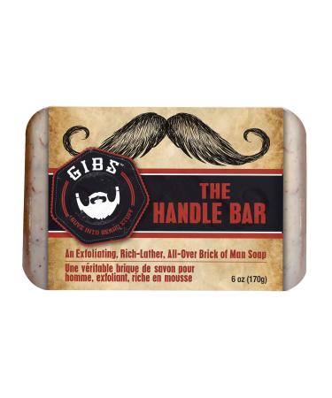 GIBS Bar of Soap for Men - Deodorize, Detox. Exfoliating & Cleanse, 4 options, 6 oz Oak 6 Ounce