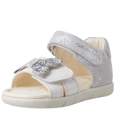 Geox Baby Girl's B Sandal Alul D 9 UK White Silver