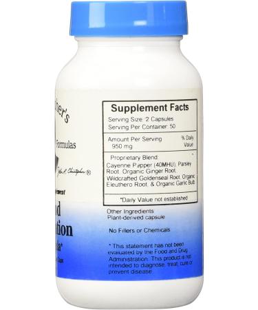 Christopher's Original Formulas Blood Circulation Formula 475mg - 100 Vegetarian Capsules - Buy Online on GoSupps.com