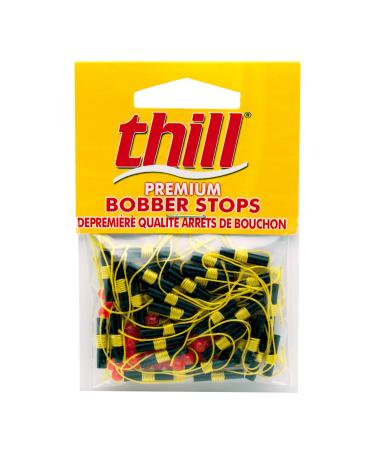 Thill Premium Bobber Stops for Fishing Floats, Fishing Gear and Accessories, 40 Pack, Fluorescent Yellow