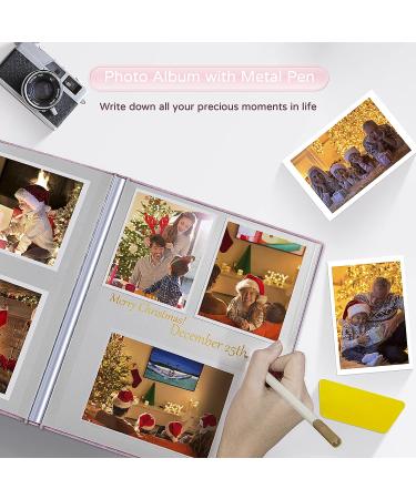 Popotop Large Self-Adhesive Photo Album - DIY Scrapbook for Mom & Family - 40 Pages - Includes Metal Pen - Pink - 11.5 x 10.6 - Buy Online on GoSupps.com