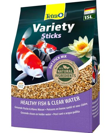 Tetra Pond Variety Sticks Premium Fish Feed for Health Color & Vitality 15L (2.12kg) - Ideal for All Pond Fish - Buy Online on GoSupps.com