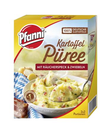 Pfanni potato puree with incense bacon & onions for a delicious potato dish with 100% German potatoes 10x 150 g of incense bacon and onions - Buy Online on GoSupps.com