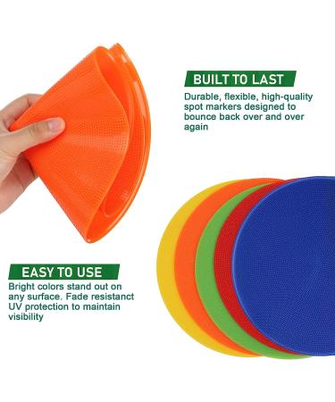 TuXHui Spot Markers 9 & 10 - Non Slip Rubber Agility Cones for Sports Training - 15pcs, 5 Colors - Buy Online on GoSupps.com